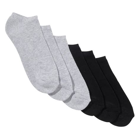 Socquettes femme noires invisibles T35 37 TEX le lot de 6 paires à