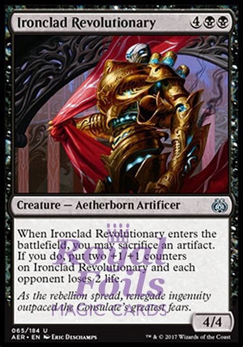 4x Foil Ironclad Revolutionary Aer Mtg Aether Revolt Uncommon Mint