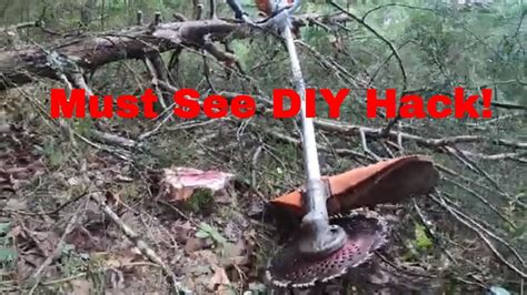 Turn A Stihl Weedeater Into A Tree Cutter Clearing Brush Vines Trees Brambles In Seconds