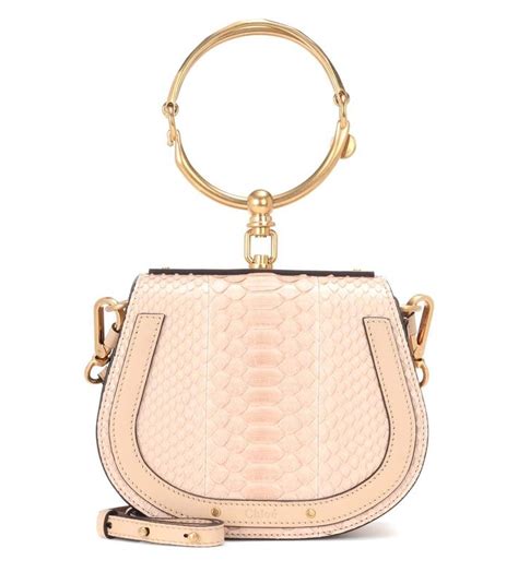 Chloé Small Nile Snakeskin Leather Bracelet Bag ModeSens Snakeskin