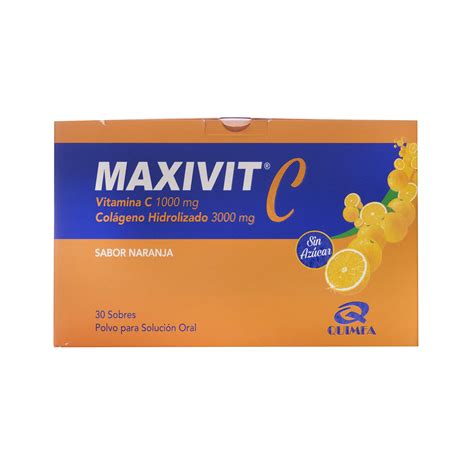 Maxivit C Polvo Para Solucion Oral Vitamina C Mg Colageno