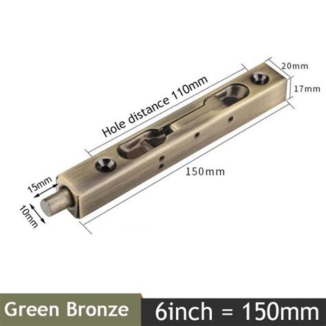 Serrure Barillet Green Bronze Inch Verrou De Porte Cach En Acier