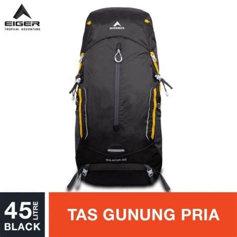 Jual Terlaris Tas Keril Eiger Equator Rucksack Carrier L Black Tas