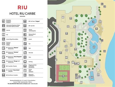 Riu Caribe map - Travel resort maps