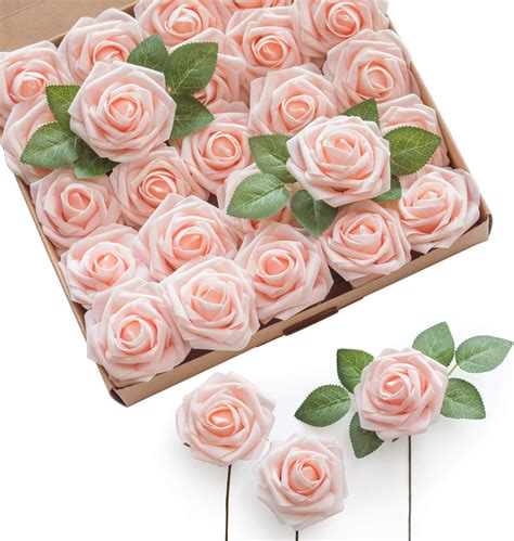 Amazon Ling S Moment Artificial Flowers 50Pcs Pink Roses Decor W