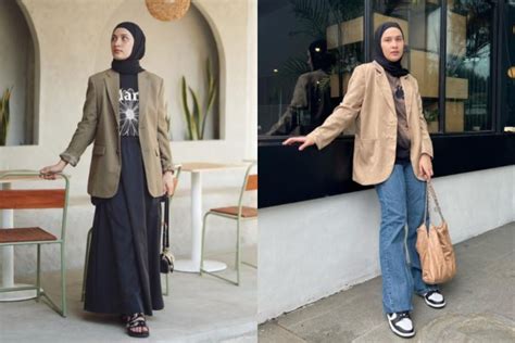 Inspirasi Outfit Hijab Pakai Blazer Ala Dwi Handa