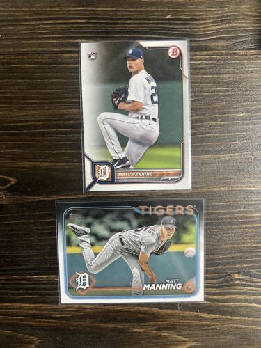 Two Matt Manning Cards W Bowman Baseball Rc Tigers Ebay