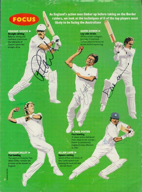 At Auction Multi Signed Cricket Magazine Page Signed By Graham Gooch