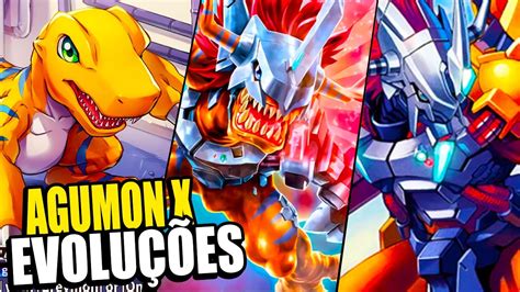 Todas As Digievolu Es De Agumon X Youtube