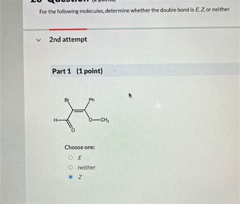 Solved For The Following Molecules Determine Whether The Chegg