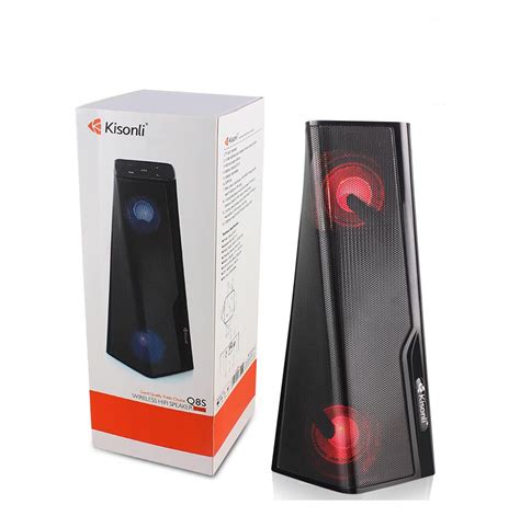 Kisonli Q S Portable Bluetooth Speaker With Rgb Lightning And Bass