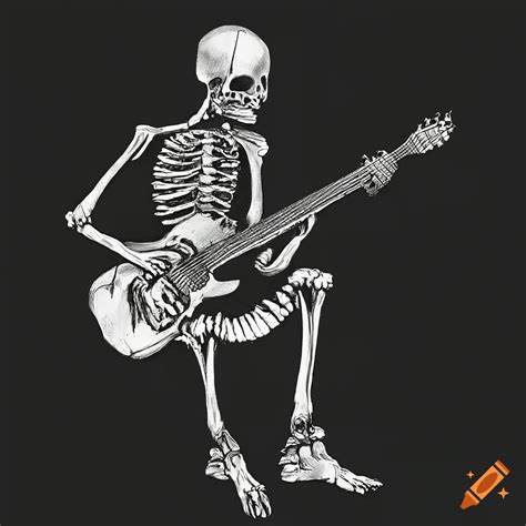 Design Of A Skeleton Playing Guitar On Craiyon