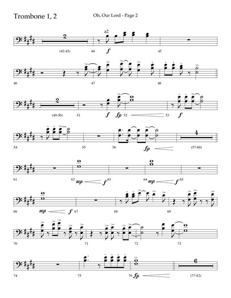 Oh Our Lord Choral Anthem Satb Trombone Sheet Music Pdf Lifeway