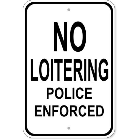 No Loitering Signs Printable