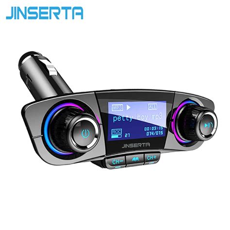 Jinserta Fm Transmitter Aux Modulator Bluetooth Handsfree Car Kit