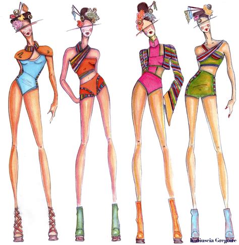 Swimwear Fashion Illustration