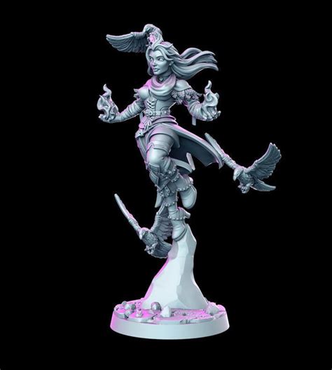 Genevieve Female Wizard Pinup 32mm Or 28mm Fantasy Etsy