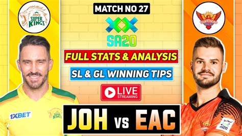 Live Joh Vs Eac Dream Prediction Joh Vs Eac Dream Youtube