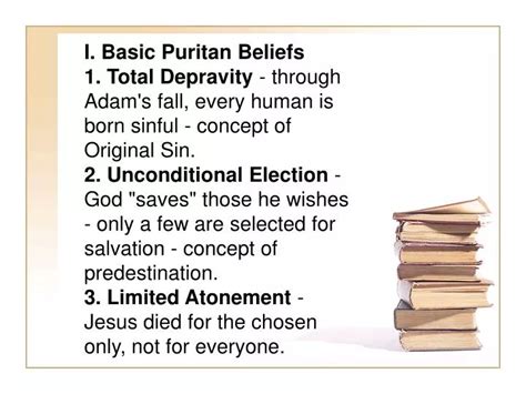 PPT - I. Basic Puritan Beliefs PowerPoint Presentation, free download ...