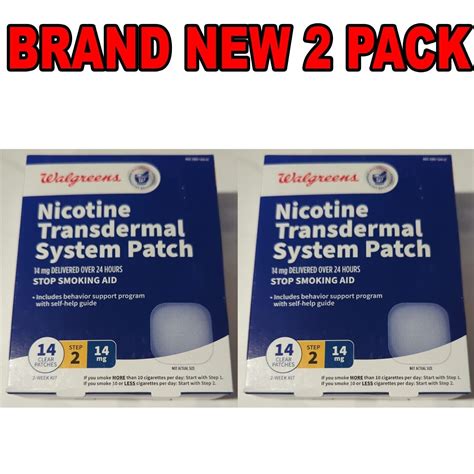 Nicotine Walgreens Transdermal System Patches Step Mg Ex Pk