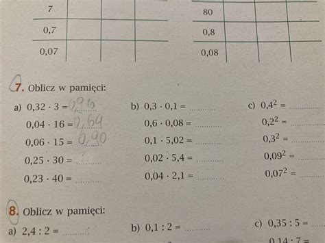 prosze szybko odpowiedz zadanie 7 strona 5 matematyka klasa 6 ćwiczenia