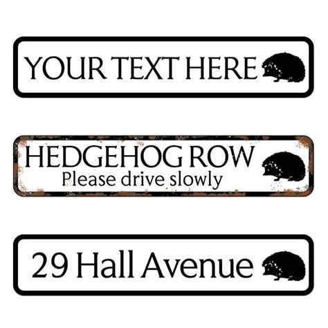 JAF Graphics. Street Road Sign with Hedgehog Graphic