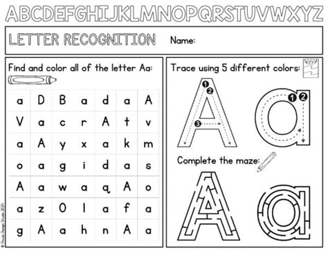 26 Free Worksheets For Letter Recognition And Alphabet Practice