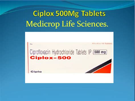 Ciprofloxacin Hydrochloride Tablets Ciplox 500 At Rs 47 Stripe