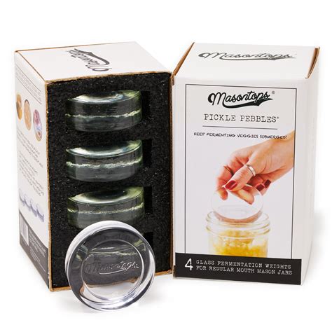 Masontops Pickle Pebble Glass Infinity Weights For Fermenting