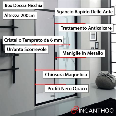 Box Doccia A Nicchia 120 Cm PSCRAPID Con Porta Scorrevole Reversibile