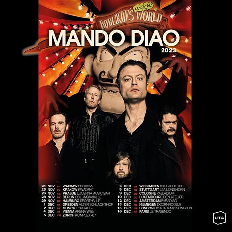 MANDO DIAO Boblikovs Magical World Europatour 2023 EVENTARMY