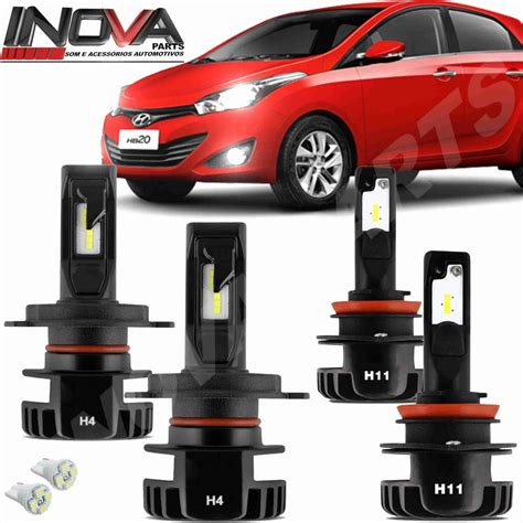 Kit Lampada Super Led Plus Cinoy Hyundai Hb20 2012 2013 2014 2015 Farol