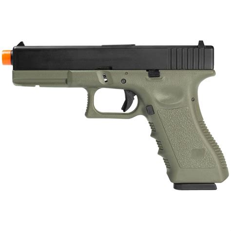 Pistola GBB Airsoft Green Gás Glock R17 OD Blowback 6mm Army 01070029