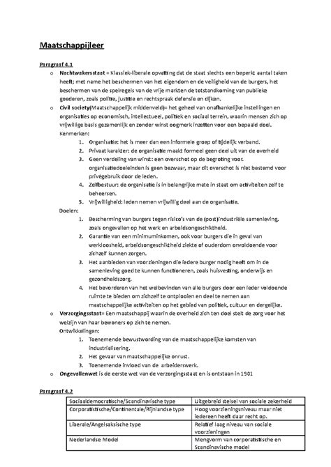 Maatschappijleer Samenvatting H Maatschappijleer Paragraaf O