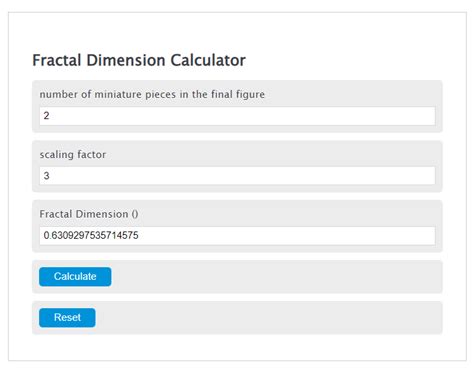 Fractal Dimension Calculator - Calculator Academy