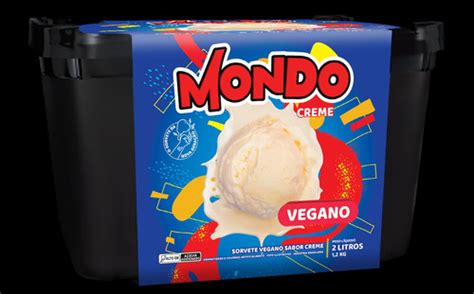 Sorvete Mondo Creme Pote L Mercadinho Vegano