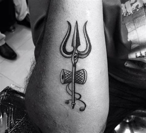 Trishul With Shiva Tattoo Designs For Men