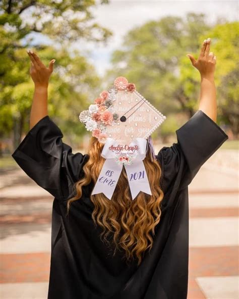 Custom Graduation Cap With Bow And Bling 3d Paper Flowers Etsy España