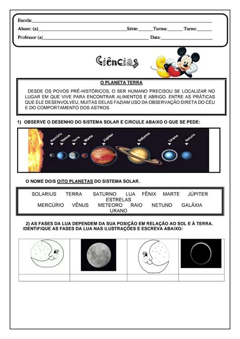 Plano De Aula Terra E Universo 2 Ano Image To U