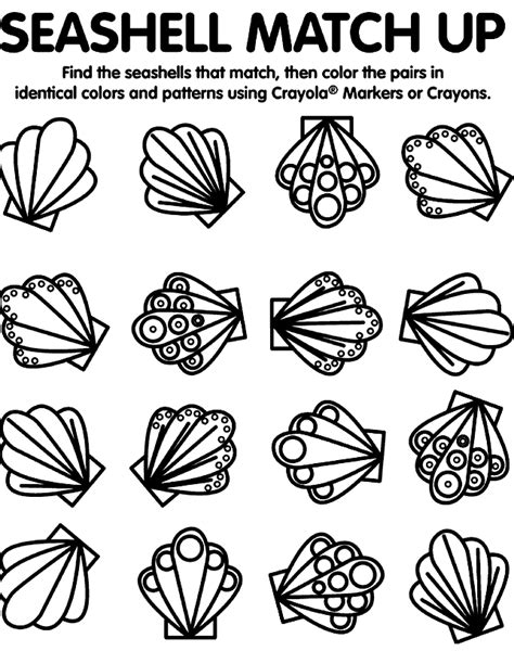 Seashells Coloring Pages - Coloring Home