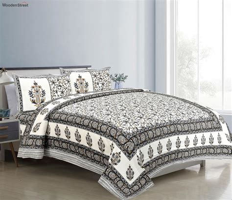 Buy Rajasthani Jaipuri Traditional Pure Cotton Double Bedsheet King