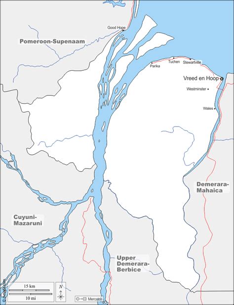 Essequibo Islands West Demerara Free Map Free Blank Map Free Outline