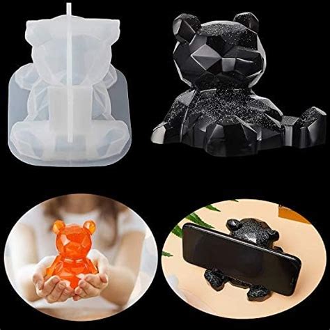 D Ours R Sine Moules Poxy Coul E Silicone Moule Cristal Support De