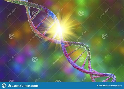 Genetic Mutation Conceptual 3d Illustration Double Stranded Dna With