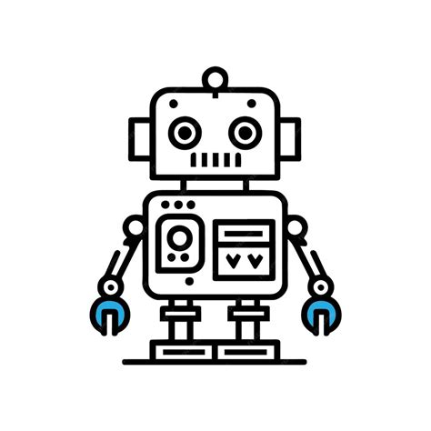 Premium Vector | Robot outline icon vector generative ai