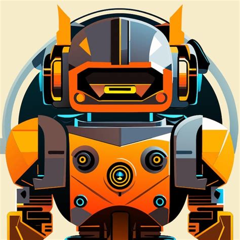 Roboter Vektor Illustration Premium Vektor