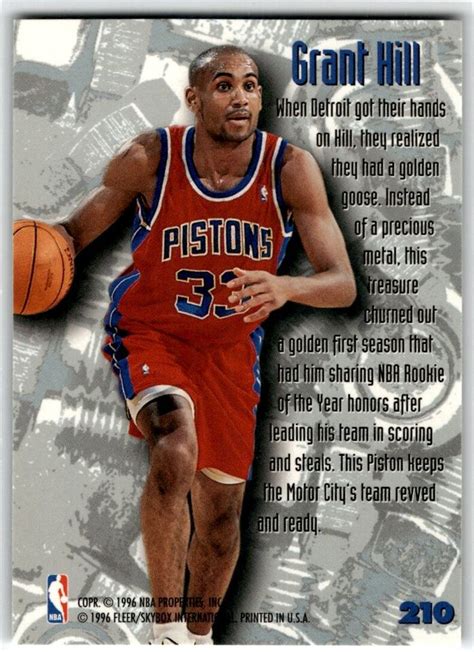 Fleer Metal Grant Hill Detroit Pistons Ebay