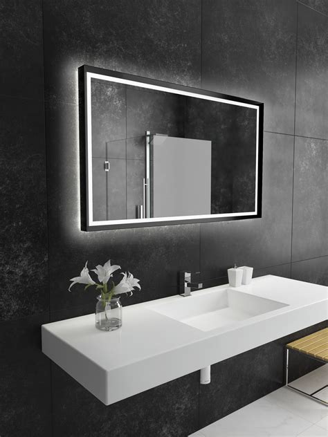 Dimmable Backlit Mirror Opera 48 x 35 Black