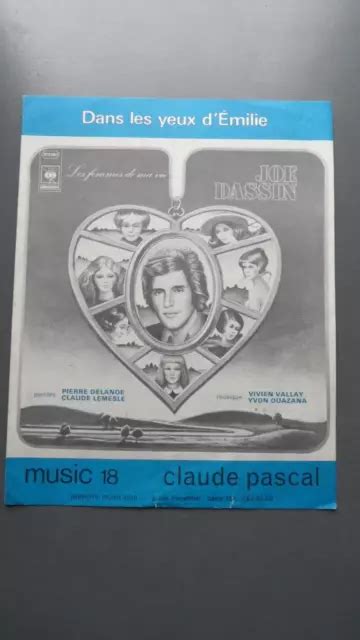 Joe Dassin Partition 1978 Dans Les Yeux Demilie Ed Music 18 Eur 5 00