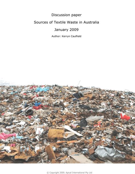 Sources Of Textile Waste In Australia